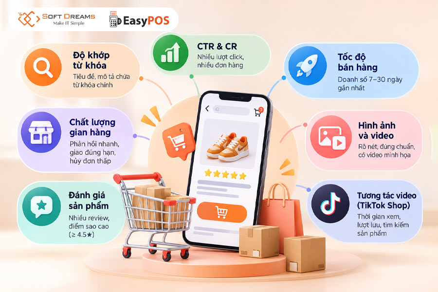 Các tiêu chí giúp sản phẩm có thứ hạng hiển thị tốt hơn 