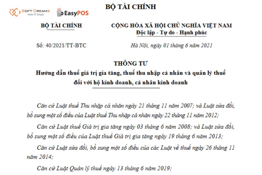 Thông tư số 40/2021/TT-BTC