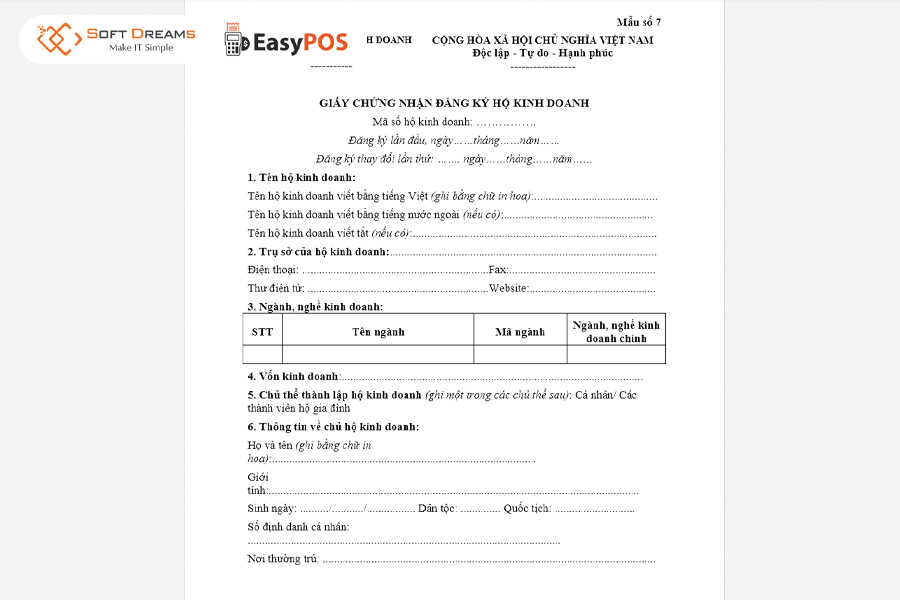 Giấy chứng nhận đăng ký HKD mới có hiệu lực từ 01/07/2025