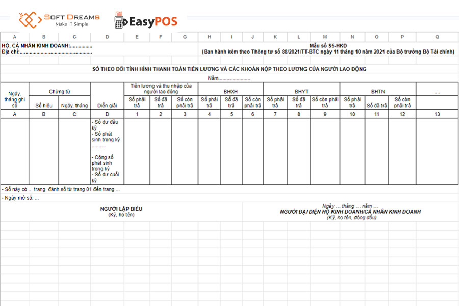 Sổ sách hộ kinh doanh theo Thông tư 88