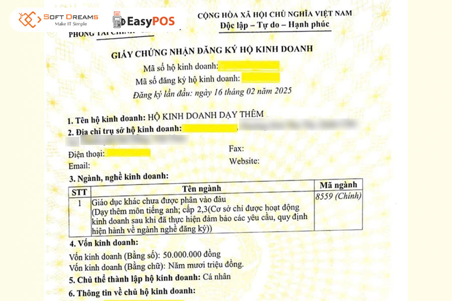 Các bước đăng ký hộ kinh doanh dạy thêm theo quy định hiện hành