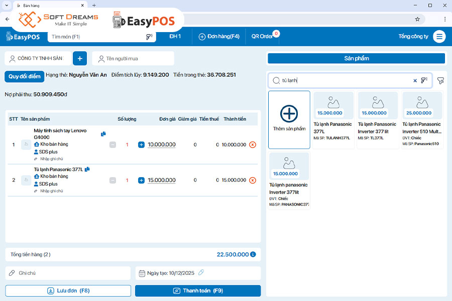 EasyPOS: Công cụ quản lý kho - bán hàng chuyên sâu cho cửa hàng điện máy