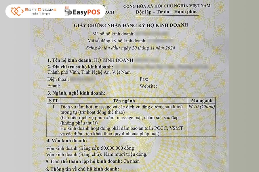 Quy trình đăng ký hộ kinh doanh spa