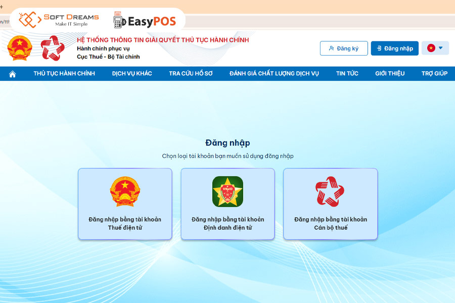 Thực hiện nộp thuế qua hệ thống Dịch vụ công quốc gia