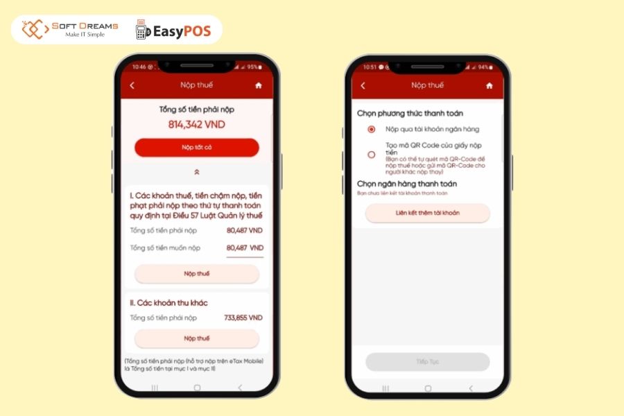 Chọn phương thức thanh toán khi nộp thuế