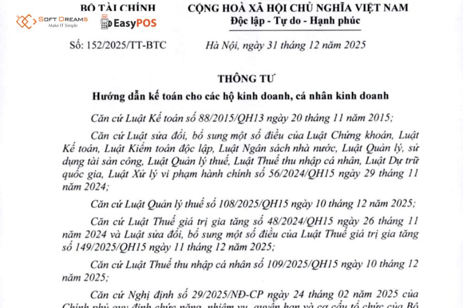 Thông tư số 152/2025/TT-BTC