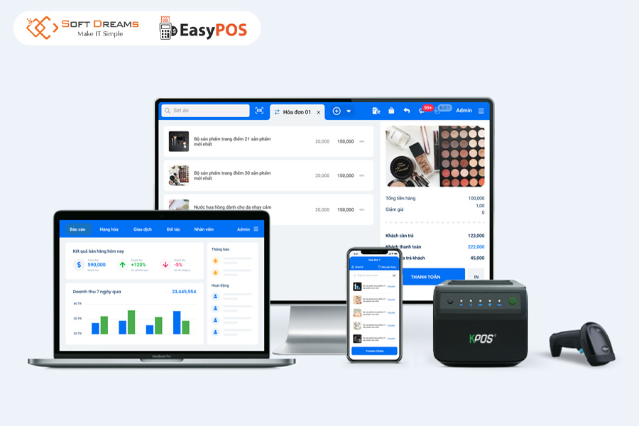 Công cụ hỗ trợ quản lý cửa hàng mỹ phẩm KiotViet