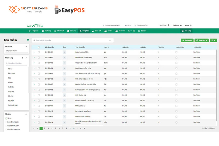 NextX – Công cụ quản lý bán hàng cho shop mỹ phẩm