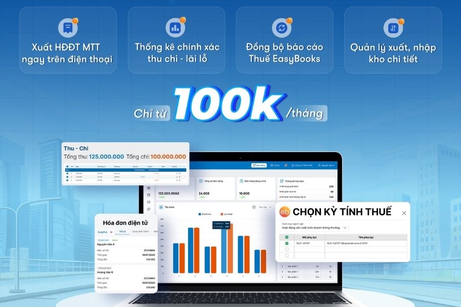 Dễ dàng bán hàng - xuất hoá đơn - kê khai thuế với EasyPOS