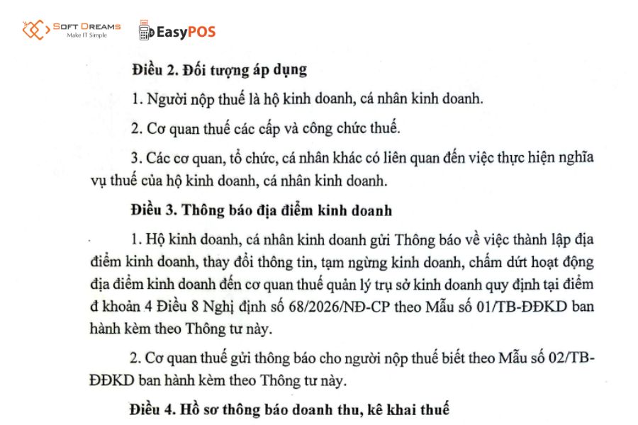 Thông tư số 18 về hồ sơ và thủ tục quản lý thuế cho HKD