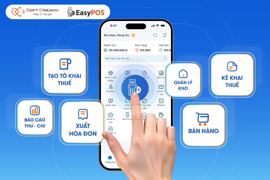 EasyPOS - Phần mềm bán hàng hỗ trợ kê khai thuế đúng quy định