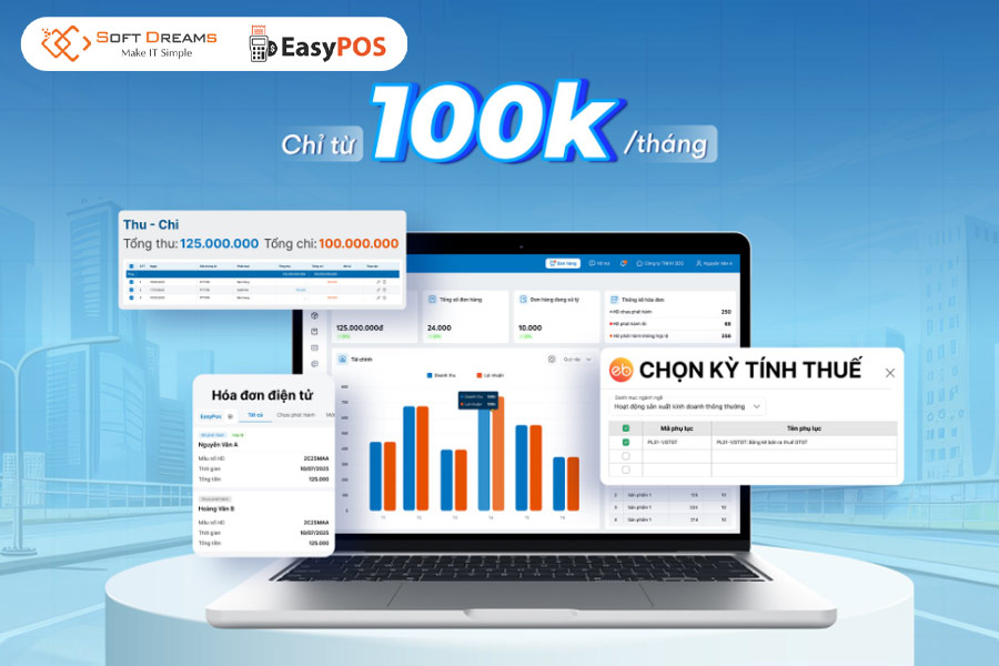 EasyPOS - Phần mềm hỗ trợ kê khai thuế nhanh, giảm thiểu sai sót