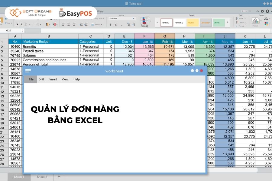 Quản lý bằng excel có chi phí thấp, dễ tiếp cận nhất