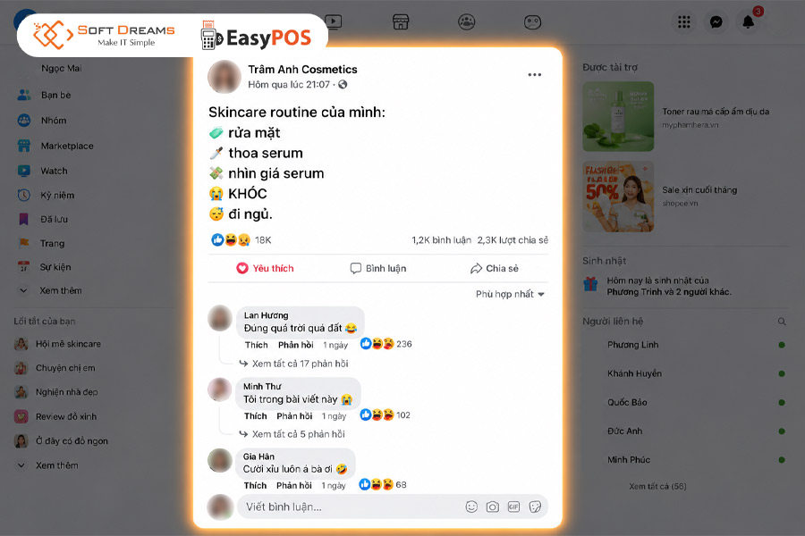 Gợi ý cap bán hàng hài hước ngắn gọn, thu hút khách hàng