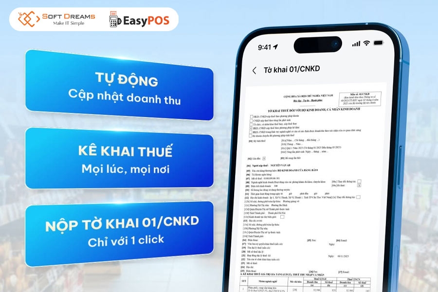 EasyPOS - Công cụ hỗ trợ quản lý doanh thu và tính thuế hiệu quả