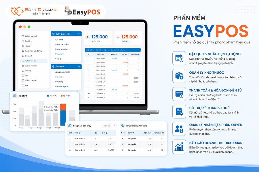 EasyPOS – Công cụ hỗ trợ quản lý phòng khám hiệu quả