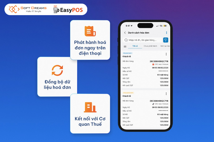 EasyPOS - Phần mềm quản lý bán hàng tích hợp hóa đơn điện tử