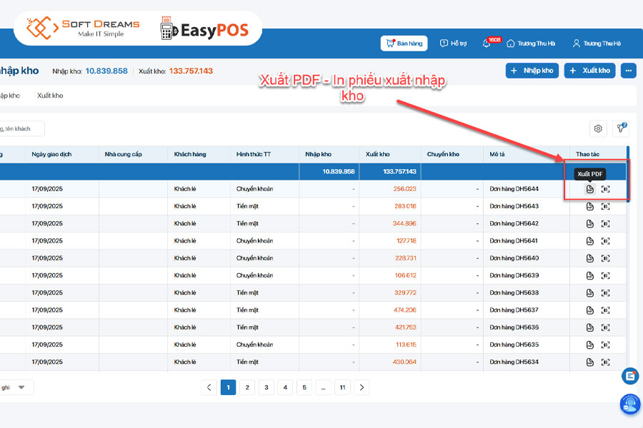 EasyPOS - Quản lý kho thông minh, tạo phiếu xuất kho chỉ trong vài cú click