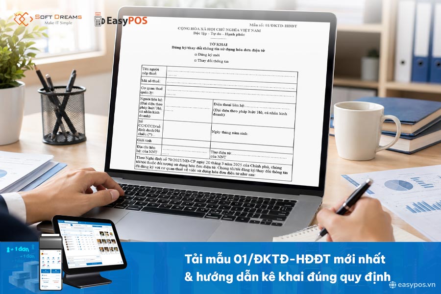 Tải mẫu 01/ĐKTĐ-HĐĐT mới nhất và hướng dẫn kê khai đúng quy định
