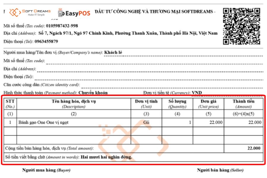 Đảm bảo đầy đủ thông tin về hàng hoá, dịch vụ