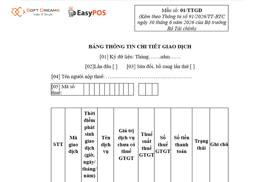 Mẫu 01/TTGD