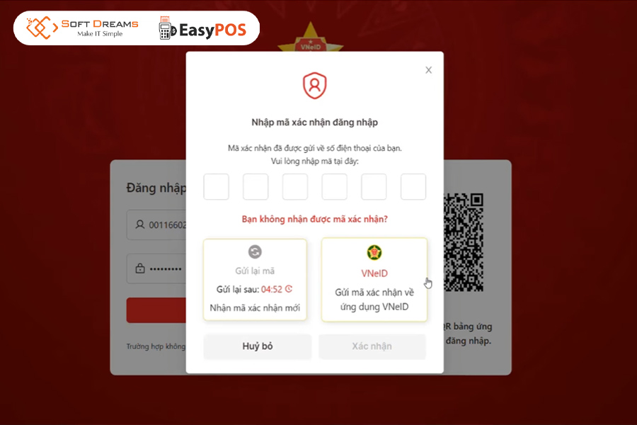 Nhập mã OTP và Passcode