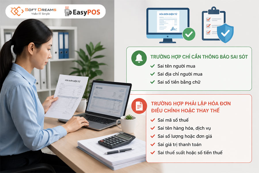 Hướng dẫn xử lý hóa đơn điện tử có sai sót 