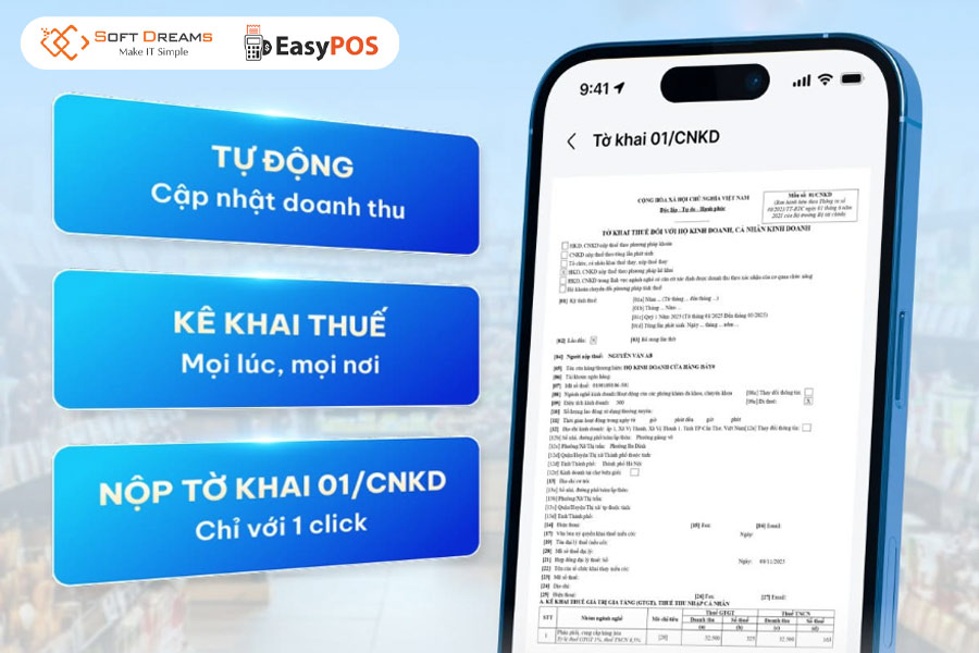 Kê khai thuế tiện lợi, dễ dàng cùng phần mềm EasyPOS