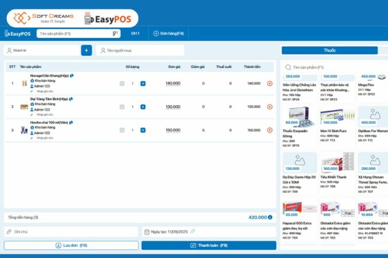 Phần Mềm Quản Lý Bán Hàng Nhà Thuốc EasyPOS: Tiện Lợi, Giá Rẻ, Dễ Dùng