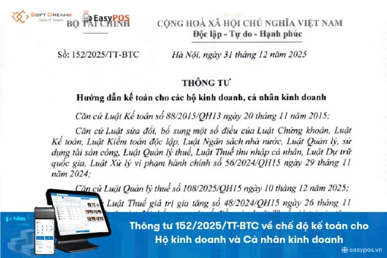 [Chính thức] Thông tư 152/2025/TT-BTC về chế độ kế toán cho Hộ kinh doanh và Cá nhân kinh doanh