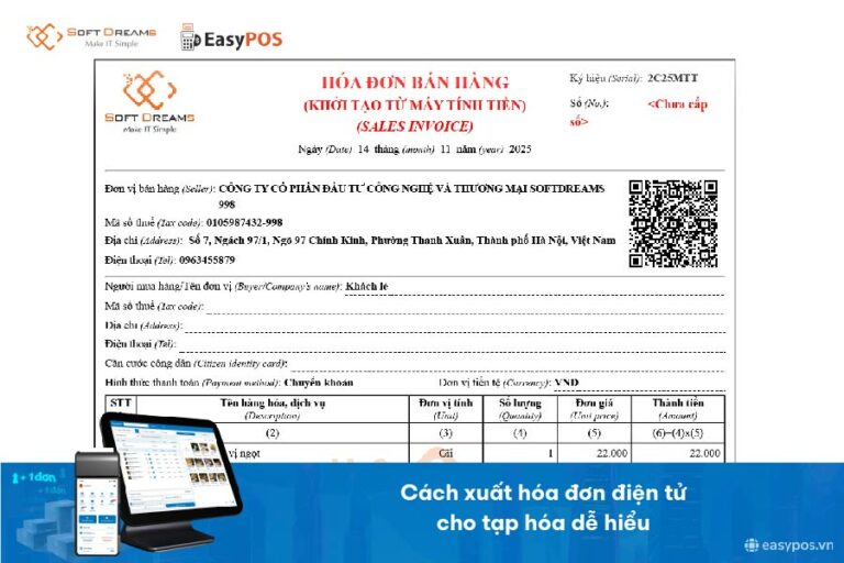 Cách xuất hóa đơn điện tử cho tạp hóa dễ hiểu
