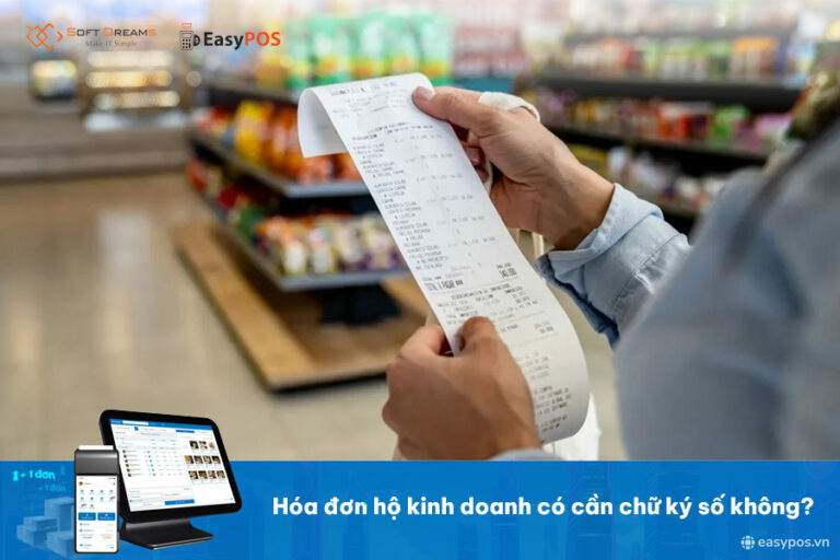 Hóa đơn hộ kinh doanh có chữ ký số không?