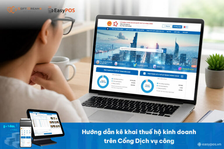 Hướng dẫn kê khai thuế hộ kinh doanh trên Cổng Dịch vụ công
